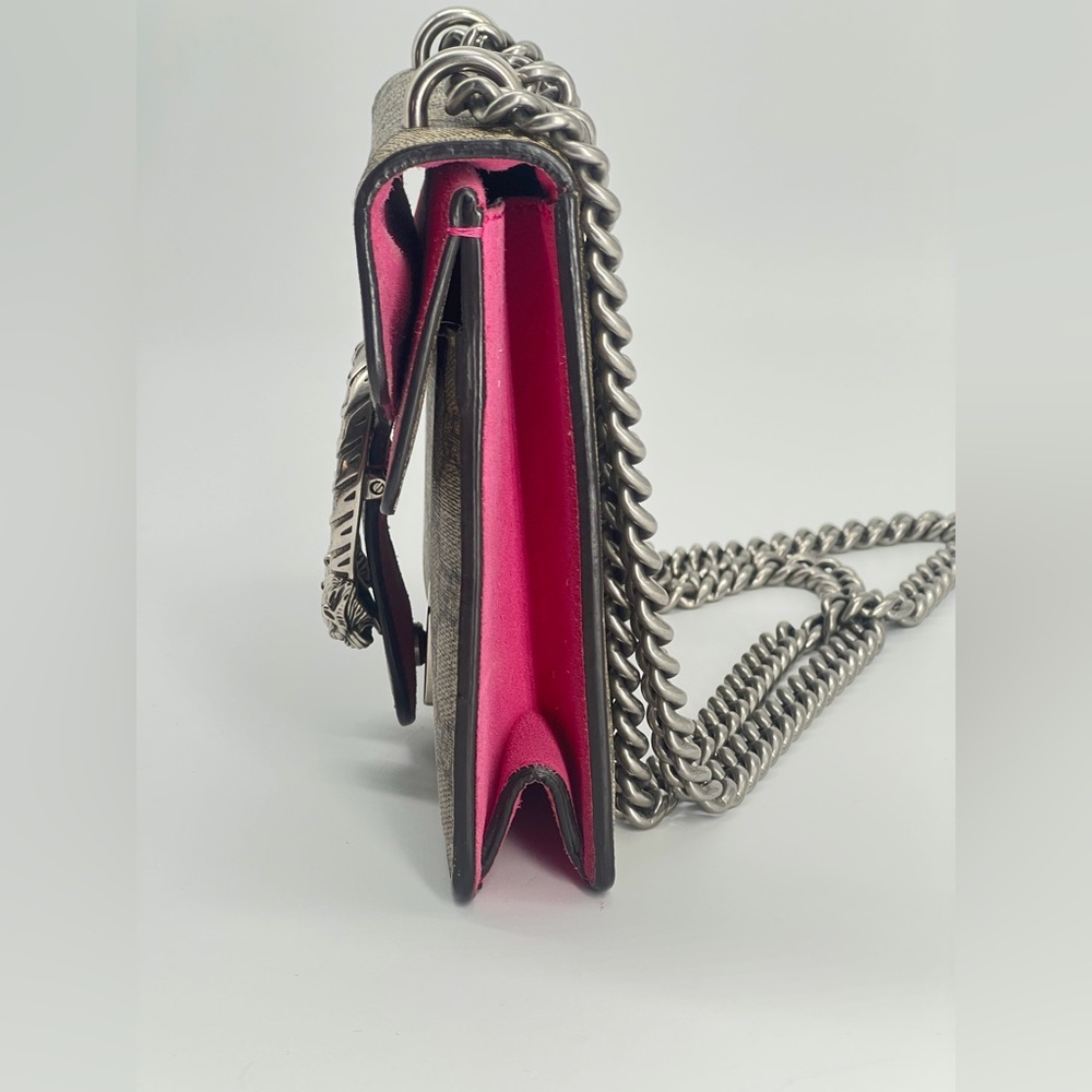 Gucci Dionysus Monogram Canvas Pink Shoulder Bag - Picture 4 of 9
